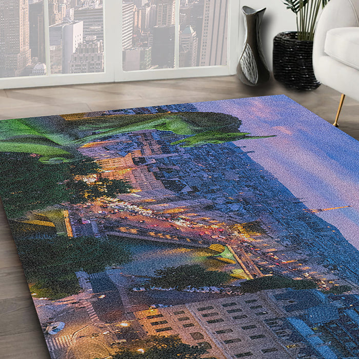 Ahgly Company Indoor Rectangle Sites Notre Dame de Paris Area Rugs, 4' x 6'