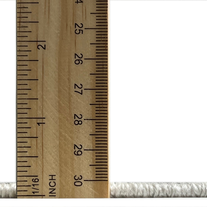 Serging Thickness of Machine Washable Traditional White Gold Rug, wshtr363