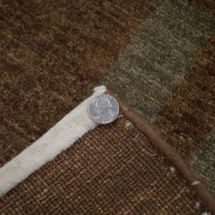 6x8 Pakistan Abstract Modern Contemporary Brown Wool Rectangular Rug