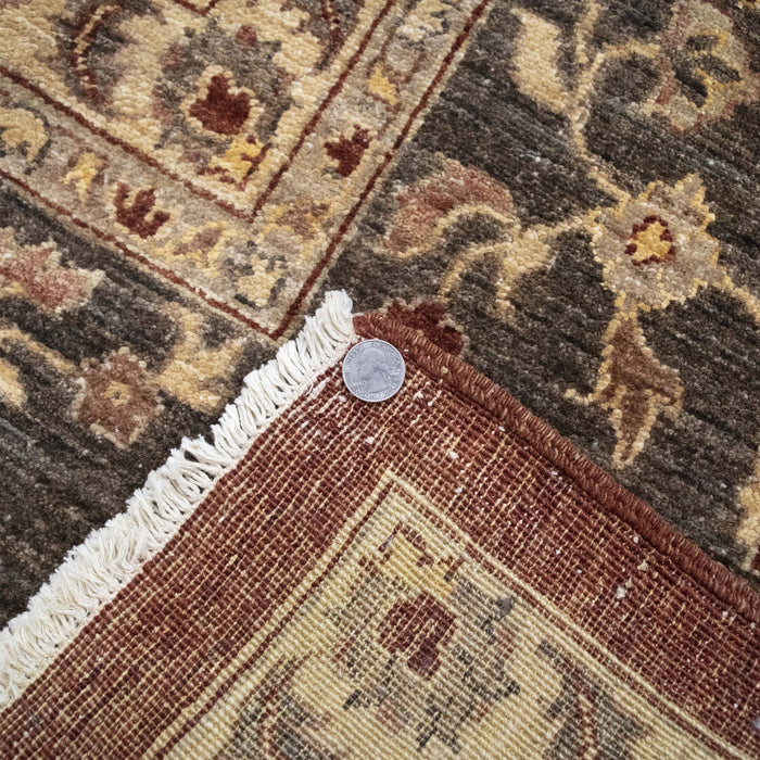 8x11 Pakistan Oushak Terracotta Brown Wool Rectangular Rug