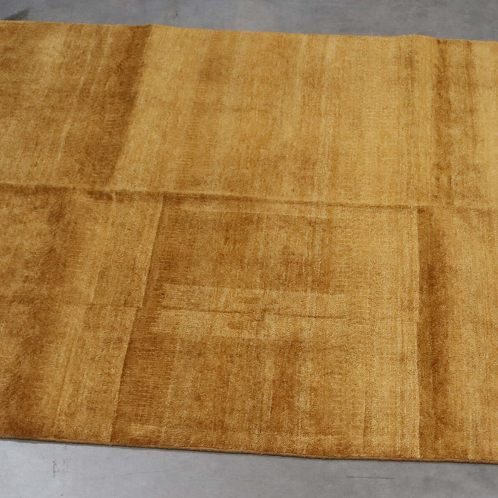 6x9 Pakistan Abstract Modern Contemporary Solid Terracotta Brown Wool Rectangular Rug