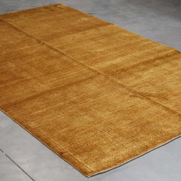 6x9 Pakistan Abstract Modern Contemporary Solid Terracotta Brown Wool Rectangular Rug