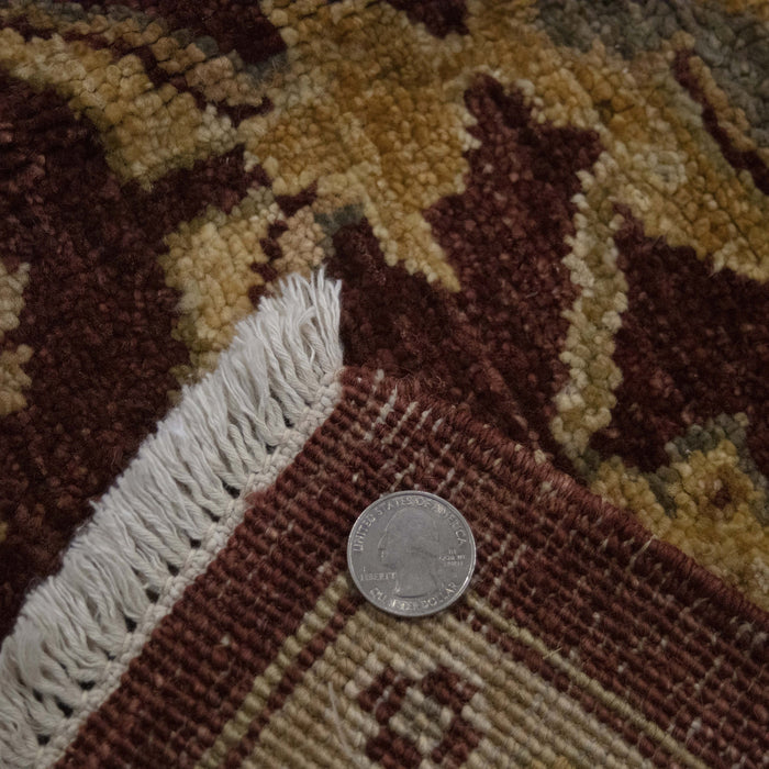 5x9 Pakistan Oushak Red Gold Wool Rectangular Rug