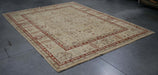 8x10 Pakistan Oushak Ivory Wool Rectangular Rug