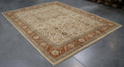 8x10 Pakistan Pak Persian Ivory Terrocotta Wool Rectangular Rug