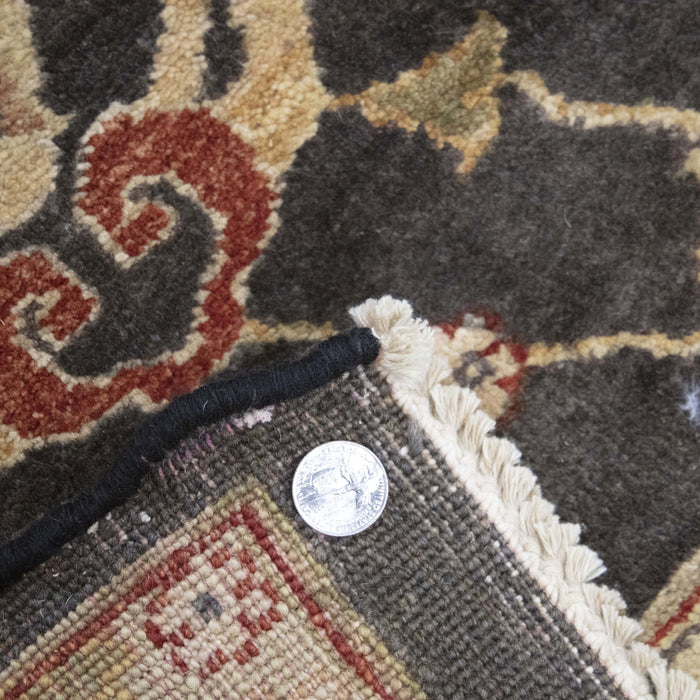 10x14 Pakistan Oushak Black Green Wool Rectangular Rug