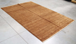 6x8 Pakistan Abstract Modern Contemporary Brown Wool Rectangular Rug