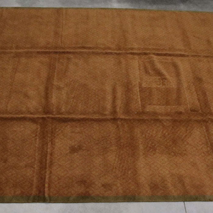10x14 Nepal Abstract Modern Contemporary Terracotta Wool Rectangular Rug