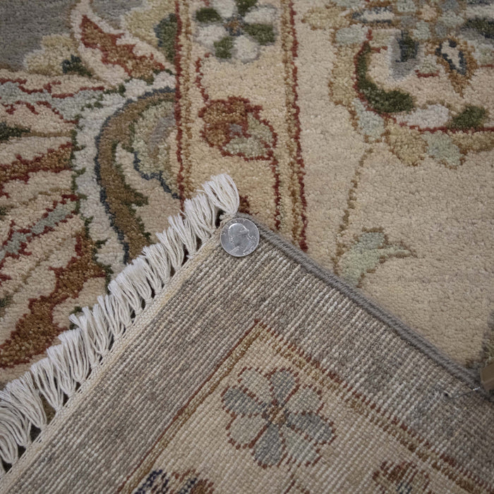 10x13 India Oushak Grey Blue Wool Rectangular Rug