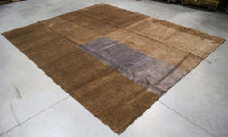 8x10 India Abstract Modern Contemporary Brown Wool Rectangular Rug