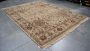 8x10 India Jaipur Ivory Brown Wool Rectangular Rug