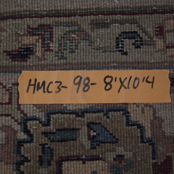 8x10 India Jaipur Ivory Brown Wool Rectangular Rug