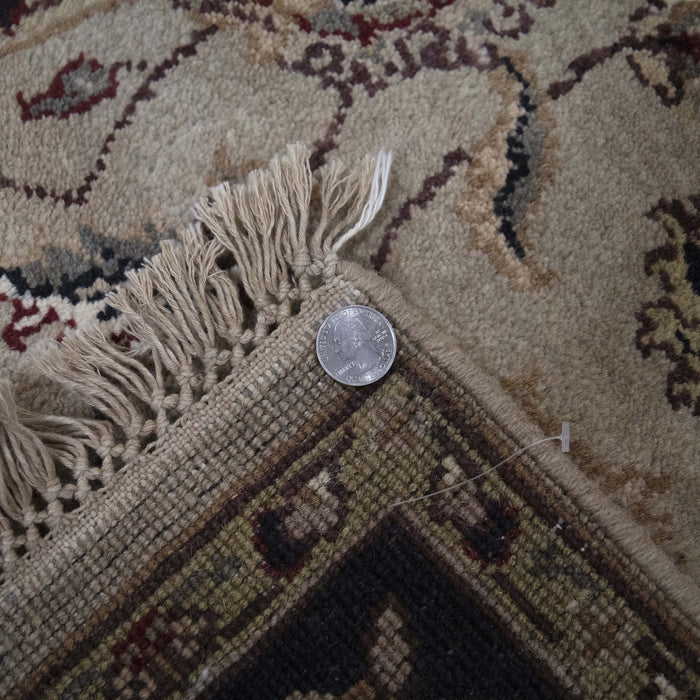 3x6 India Jaipur Green Black Wool Rectangular Rug