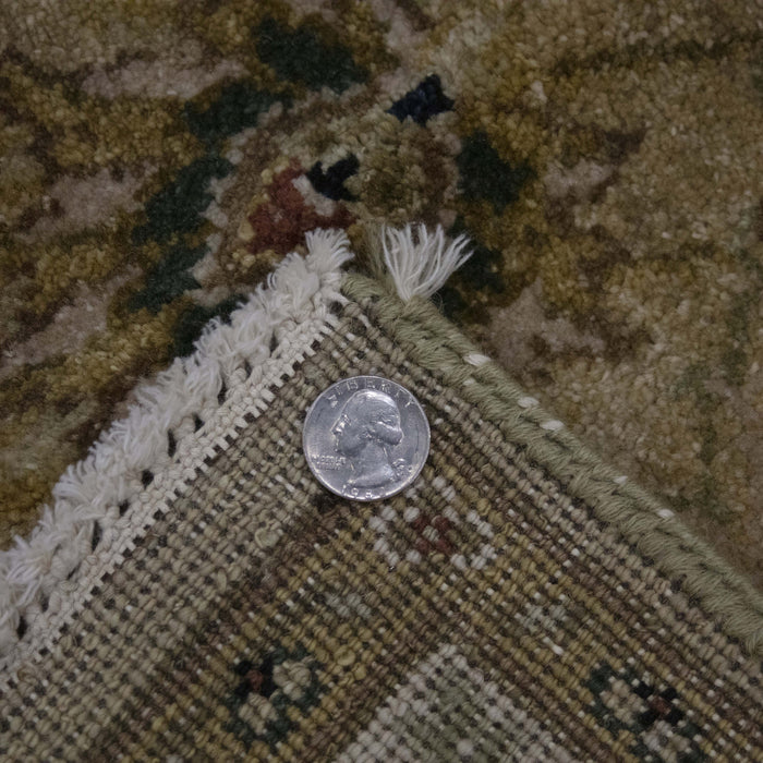 4x6 India Oushak Gold Ivory Wool Rectangular Rug