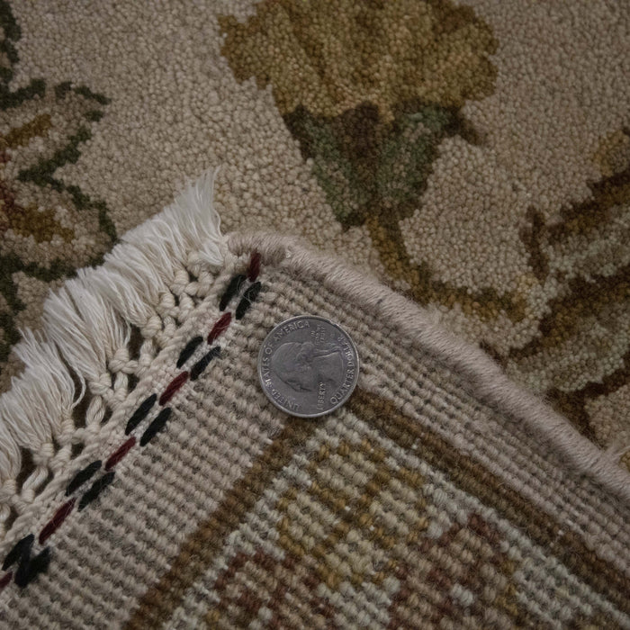 6x8 India Jaipur Ivory Gold Wool Rectangular Rug