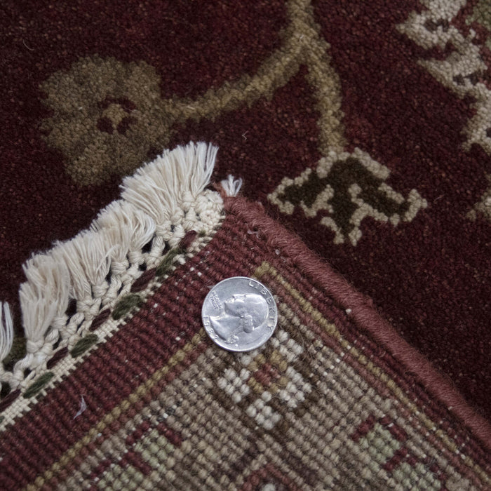 6x9 India Jaipur Red Ivory Wool Rectangular Rug