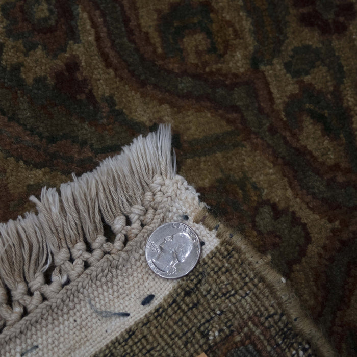 6x9 India Jaipur Gold Red Wool Rectangular Rug