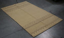 4x5 India Abstract Modern Contemporary Solid Gabbeh Ivory Wool Rectangular Rug