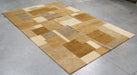 6x9 India Abstract Modern Contemporary Multicolored Brown Wool Rectangular Rug
