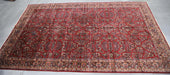 12x18 USA Karastan Persian Sarough Saruk Red Navy Blue Wool Rectangular Rug