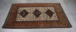 4x6 Turkey Fine Turkish Ivory Brown Wool Rectangular Rug