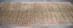 9x24 Pakistan Oushak Ivory Red Wool Rectangular Rug