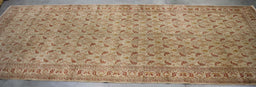10x23 Pakistan Oushak Ivory Red Wool Rectangular Rug