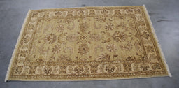3x5 Pakistan Oushak Ivory Wool Rectangular Rug