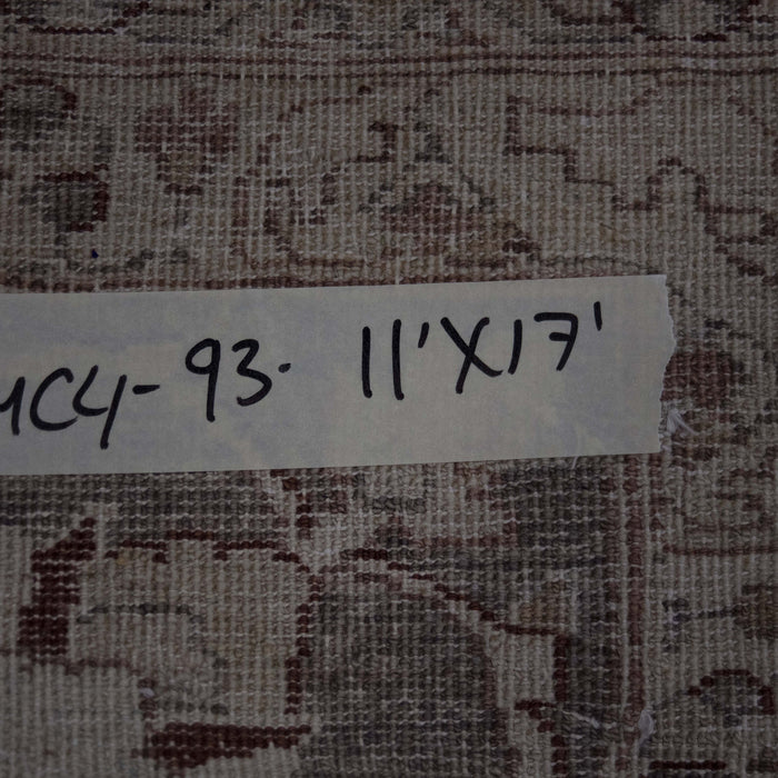 11x17 Pakistan Oushak Brown Ivory Wool Rectangular Rug