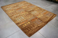 6x8 Pakistan Abstract Modern Contemporary Brown Wool Rectangular Rug