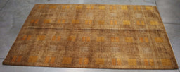 6x9 Pakistan Abstract Modern Contemporary Brown Wool Rectangular Rug