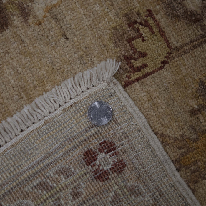 6x8 Pakistan Oushak Ivory Brown Wool Rectangular Rug