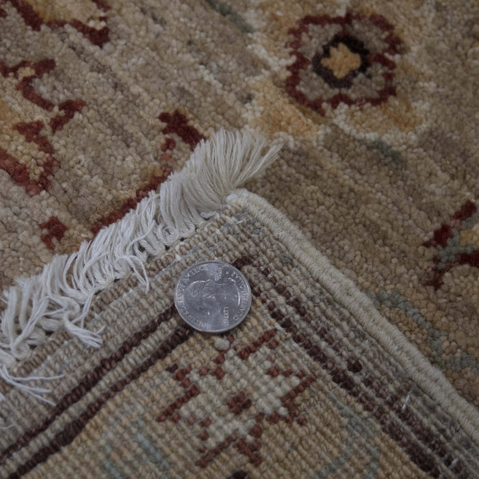 5x7 Pakistan Oushak Grey Gold Wool Rectangular Rug