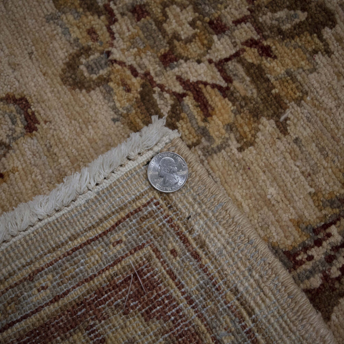 4x5 Pakistan Oushak Ivory Terracotta Wool Rectangular Rug