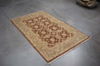 4x5 Pakistan Oushak Terracotta Green Wool Rectangular Rug