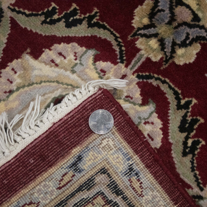 5x7 Pakistan Pak Persian Red Navy Blue Wool Rectangular Rug