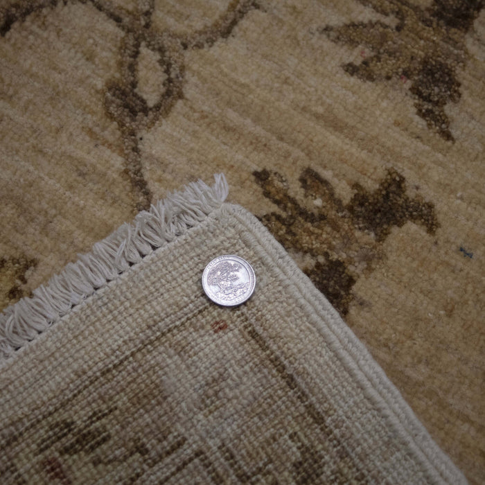 5x9 Pakistan Oushak Ivory Gold Wool Rectangular Rug