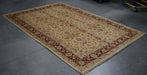 6x9 Pakistan Pak Persian Ivory Red Wool Rectangular Rug
