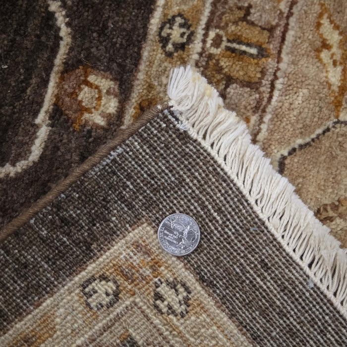 9x12 Pakistan Oushak Brown Light Brown Wool Rectangular Rug