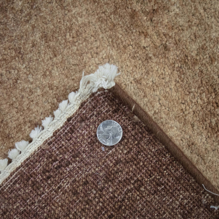 6x9 Pakistan Abstract Modern Contemporary Brown Wool Rectangular Rug