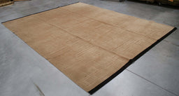 8x10 Nepal Abstract Modern Contemporary Gradient Solid Brown Black Wool Rectangular Rug