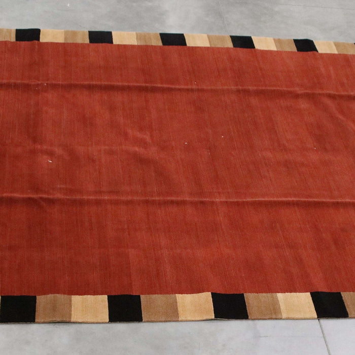 8x15 Nepal Abstract Modern Contemporary Terracotta Wool Rectangular Rug