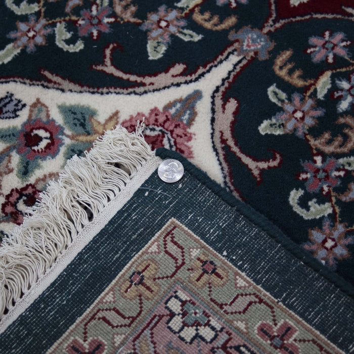 12x17 India Jaipur Green Red Wool Rectangular Rug