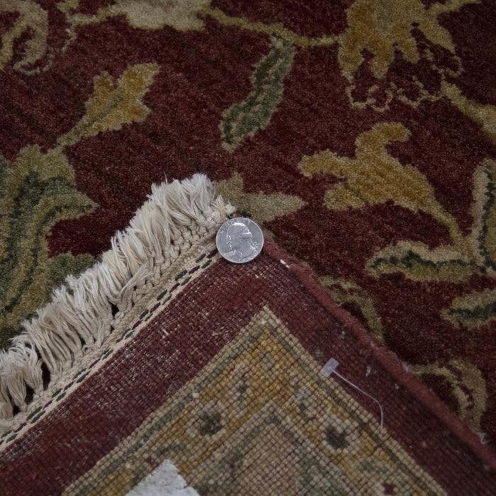 12x15 India Jaipur Abrash Red Gold Wool Rectangular Rug