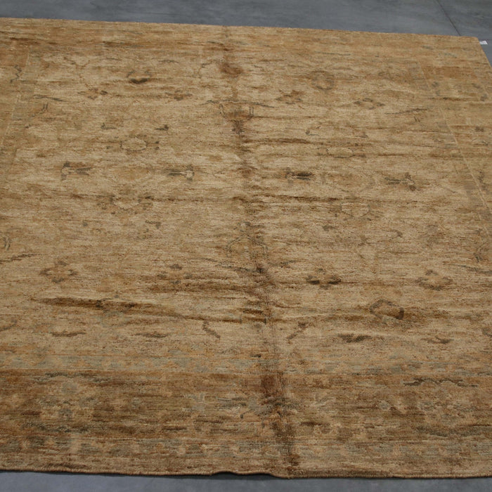 11x15 India Oushak Organic Brown Hemp Rectangular Rug