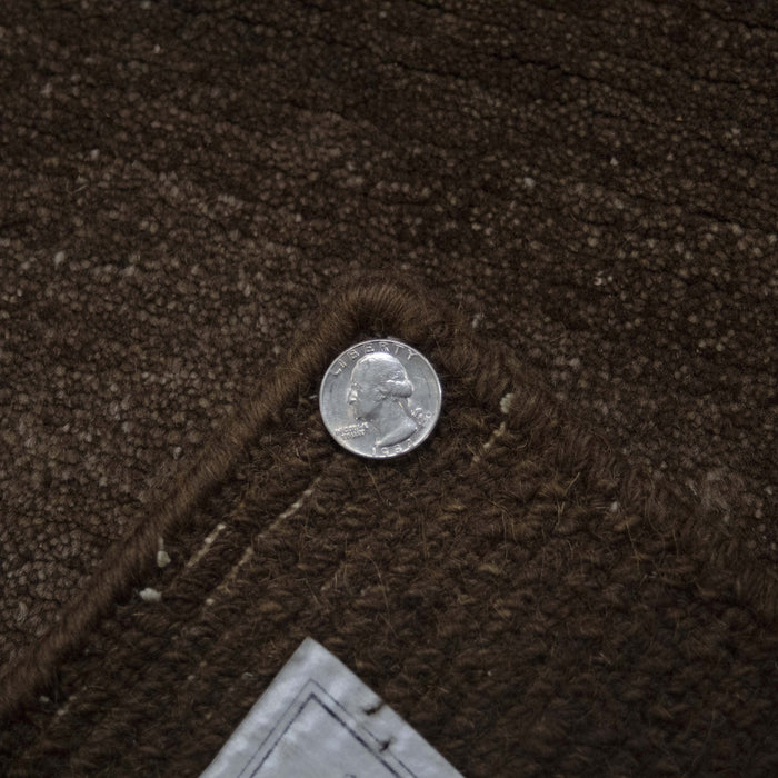 8x10 India Abstract Modern Contemporary Brown Wool Rectangular Rug