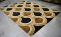 8x11 India Abstract Modern Contemporary Brown Black Wool and Silk Rectangular Rug