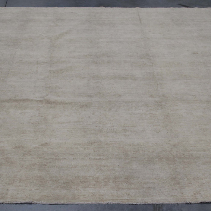 8x10 India Oushak Ivory Wool Rectangular Rug