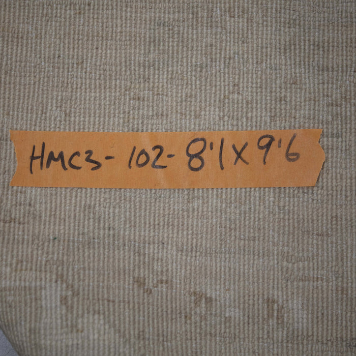 8x10 India Oushak Ivory Wool Rectangular Rug