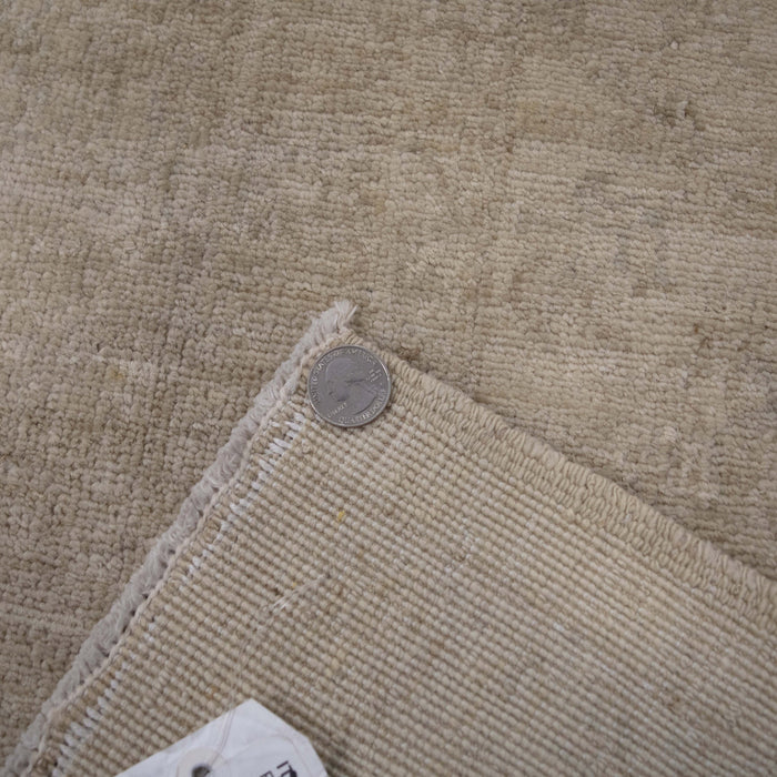 8x10 India Oushak Ivory Wool Rectangular Rug